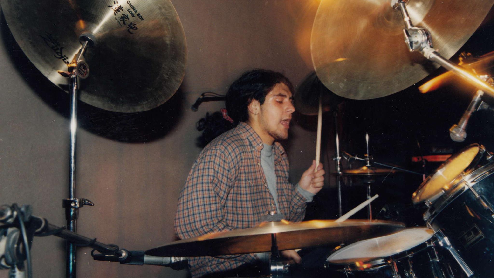 Ignacio Orellana playing drums